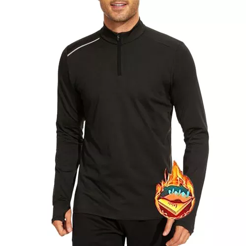 AMZSPORT Camiseta Térmica de Manga Larga para Hombre