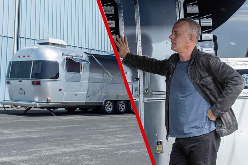 Tom Hanks e trailer / Imagem: Motorpasión