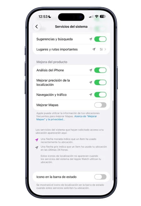 Iphone Servicios Ubicacion