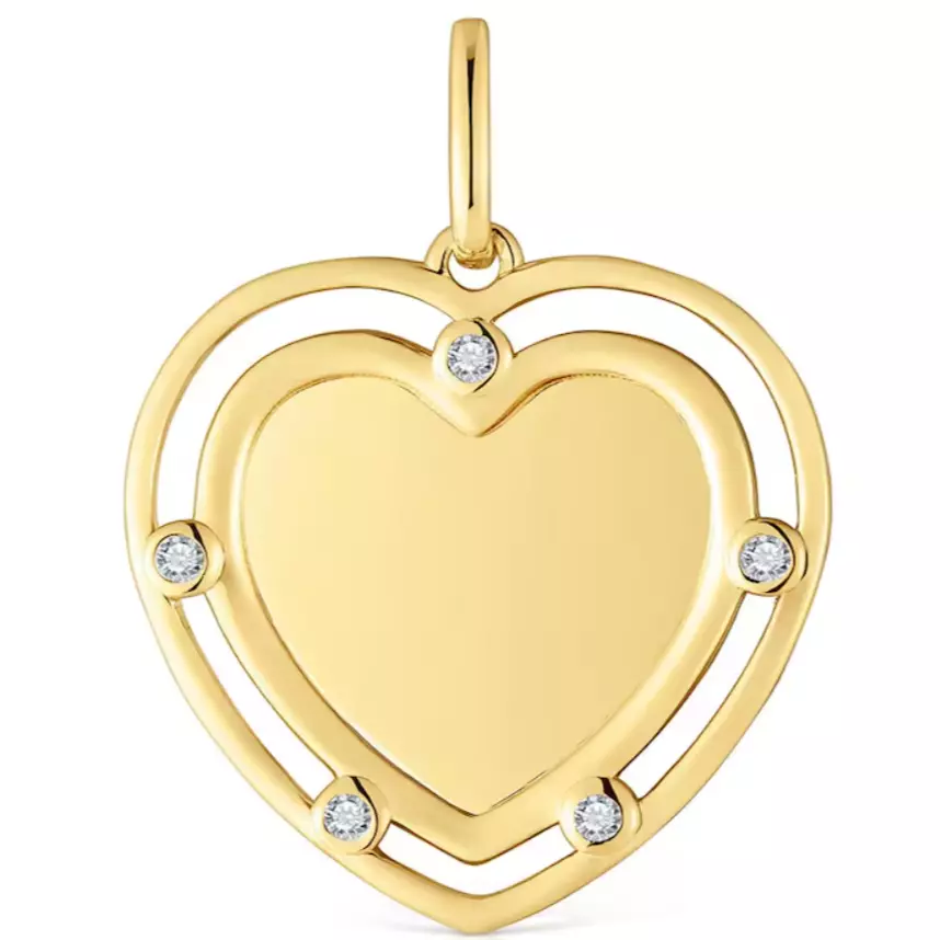 Tous
Colgante Medallions corazón bañado en oro 18 kt sobre plata y topacios