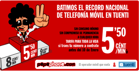 Pepephone comienza a extender su tarifa de 5.5 céntimos/minuto
