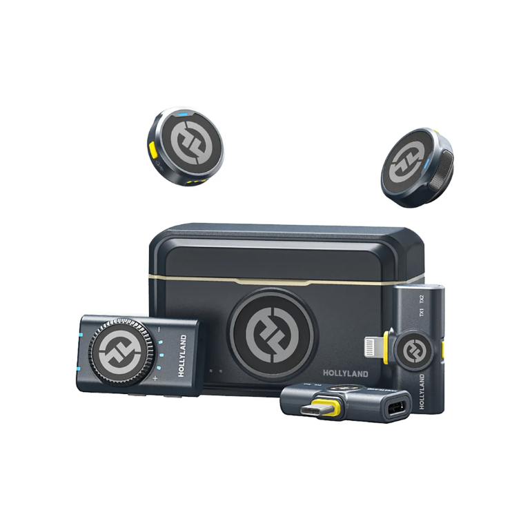 Microfone Hollyland Lark M2 Duo Combo Duplo Para 2 Pessoas USB-C, Lightning e Camera preto