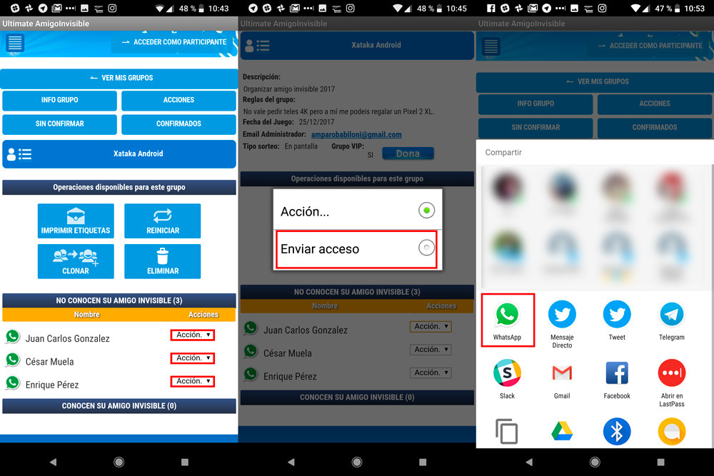 Amigo Invisible Whatsapp 