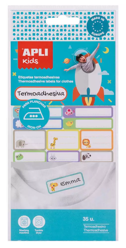 Etiquetas Textiles Termoadhesivas Apli 35 Unidades