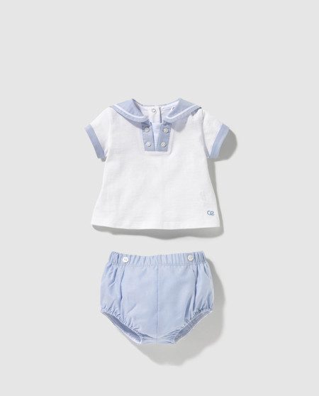 Conjunto Dos Piezas Marinero Azul Cielo