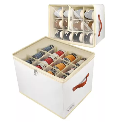 2 Piezas Caja para zapatos, organizador de zapatos para el armario, 