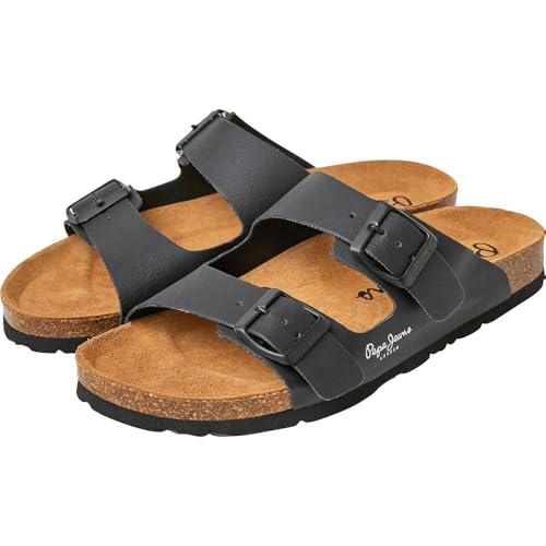 Pepe Jeans Oban Classic 2 W Sandalias para Mujer, Negro (Black), 3