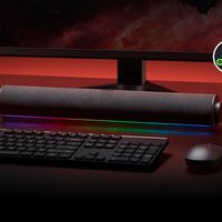 Bocina Xiaomi para gaming con luces RGB y sonido estéreo. Tiene micrófono para comunicarse en partidas en línea 