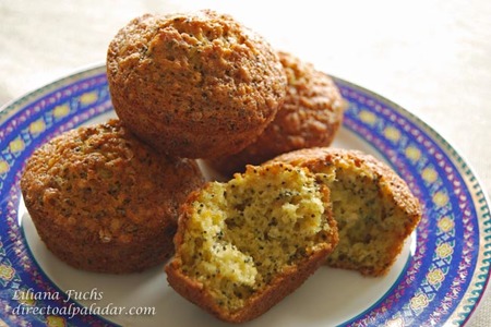 Muffins de naranja y semillas de amapola. Receta