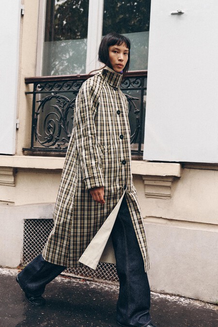 Gabardina Trench Cuadros Zara Tendencia Otono 2026 Chaqueta Ligera Entretiempo Elegante