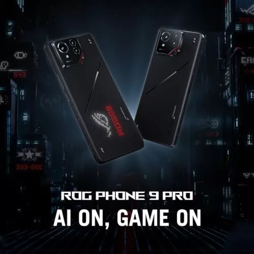 ASUS ROG Phone 9 Pro, EU Official, Phantom Black, 16GB de RAM, 512GB de Memoria, Snapdragon® 8 Elite, 6.78" 185Hz AMOLED, Cámara Sony® Lytia 700: 50 MP