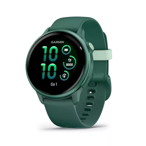 Garmin Vívoactive 6, Smartwatch con GPS, Pantalla AMOLED, Funciones Esenciales de Salud, Entrenamientos de Movilidad, Entrenamiento avanzado del sueño y hasta 11 días de autonomía, Verde