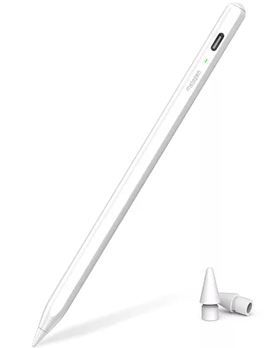 Metapen Air8 Lápiz para Apple iPad 2018-2025,2X Carga Rápida Stylus Pencil Compatible con iPad 6/7/8/9/10/11 A16,Mini 5/6,Air 3/4/5/M2/M3,Pro M4/11/12.9/13",Rechazo de Palma,Precisión de Píxel