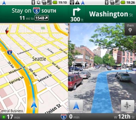 Google Maps Navigation para Android 2.0