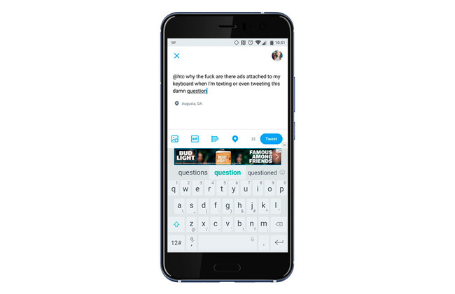 Htc anuncios teclado