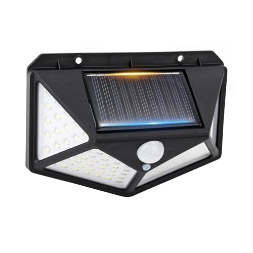 GRIFEMA Luz solar exterior con sensor, 100 LED