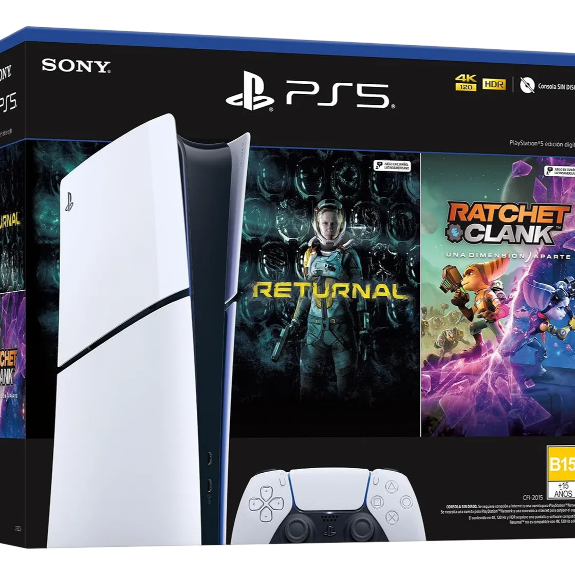 Sony PlayStation 5 Slim 1TB Bundle con 2 Juegos 