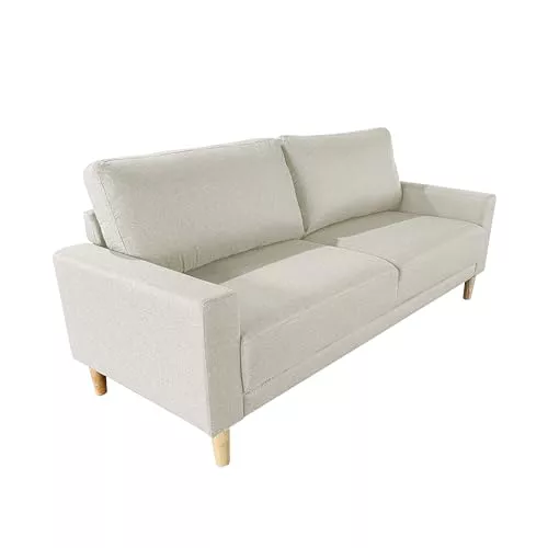 MUEBLIX.COM | Sofá Carlo de 3 Plazas | Moderno Sofá de Salón | Confortable y Tapizado en Tela | Suspensión de Muelles y Correas | Cojín del Asiento y Respaldo de Espuma