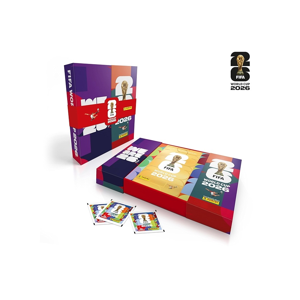 Copa do Mundo 2026 Box Futebol Premium c/ 1 Álbum Capa Dura + 40 Envelopes de Figurinhas FIFA WORLD CUP 2026
