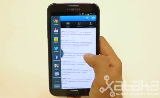 Galaxy Note II multiwindow