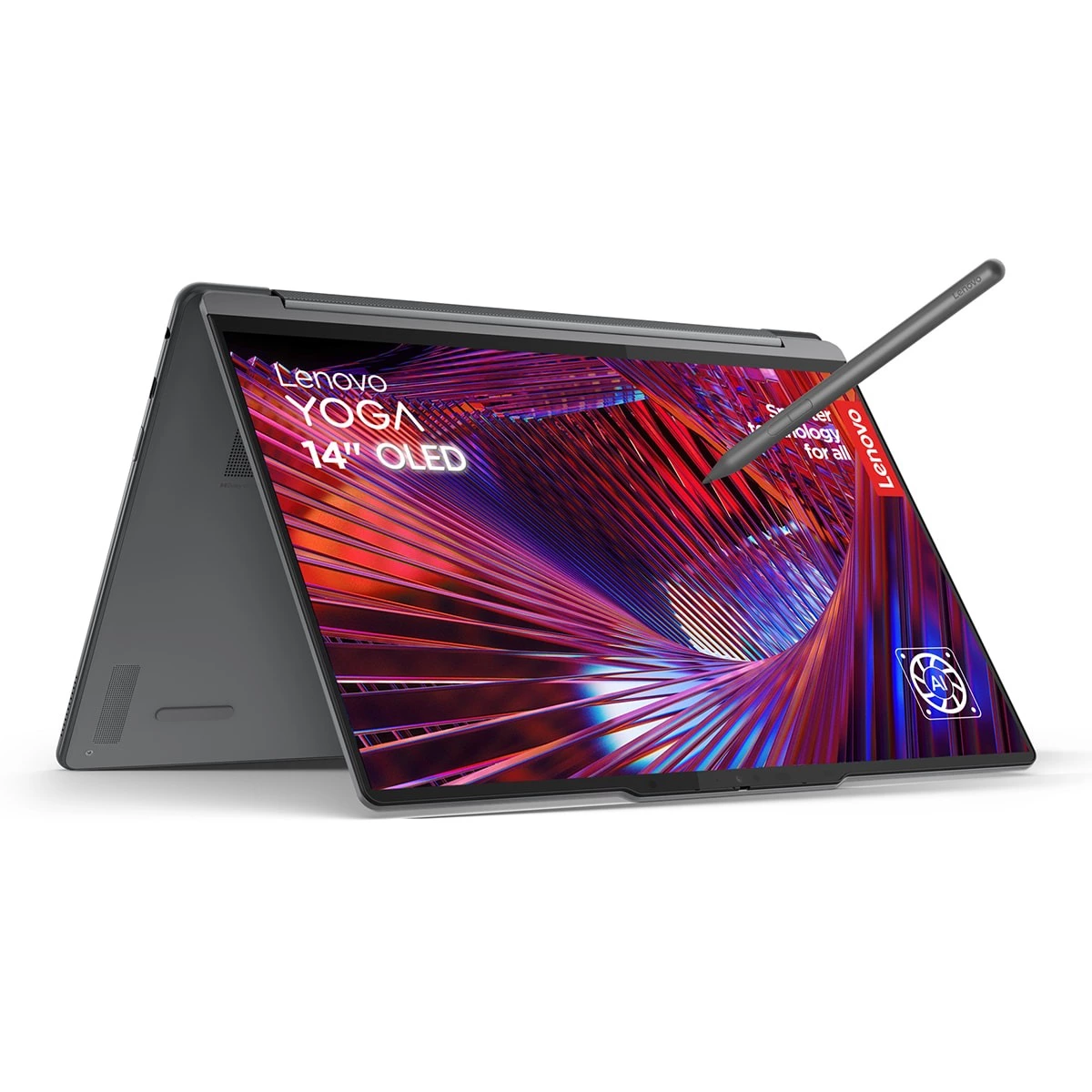 Convertible 2 en 1 Lenovo Yoga 7 14ILL10, Copilot+ PC, Intel Core Ultra 5 226V, 16GB, 512GB SSD, 14" OLED, W11 - Gris

