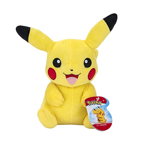 Pokémon - Peluche Oficial de Pikachu de 20.3 cm de Calidad Premium