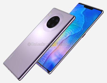 El Huawei Mate 30 Pro aparece en renders filtrados con notch y triple cámara para selfies