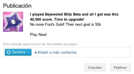 google plus mensaje juegos bejeweled