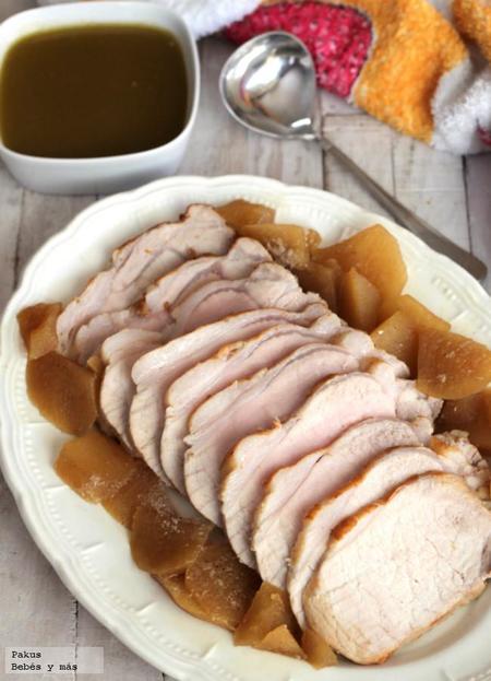 Receta fácil: Lomo de cerdo con manzanas