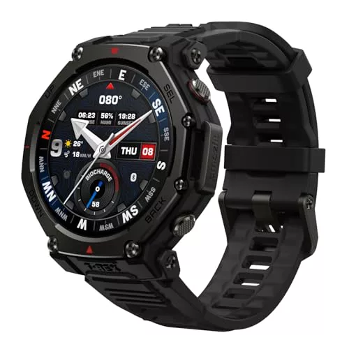 Amazfit T-Rex 3 Pro Reloj Inteligente Outdoor 48 mm, Pantalla AMOLED de Zafiro, Bisel de Titanio, GPS de Banda Dual, Mapas Sin Conexión, Linterna Incorporada, 25 Días de Batería, para Android iPhone