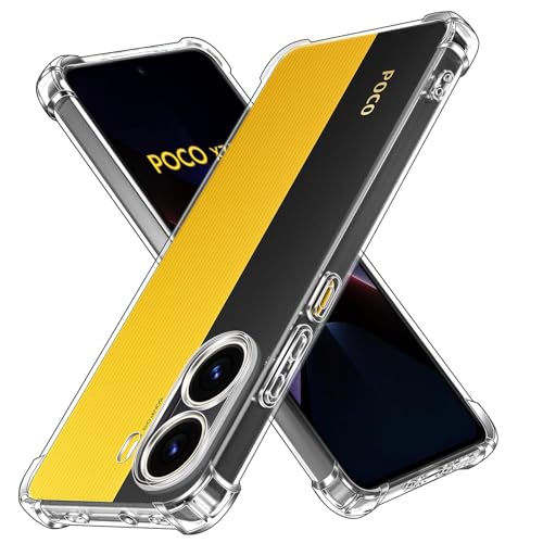 ivoler Funda para Xiaomi Poco X7 Pro 5G, Carcasa Protectora Antigolpes Transparente con Cojín Esquina Parachoques, Suave TPU Silicona Caso Delgada Anti-Choques Case