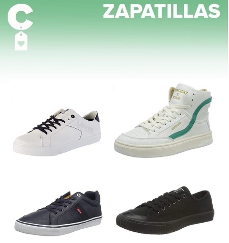 Chollos en tallas sueltas de zapatillas Superdry o Levi's a la venta en Amazon