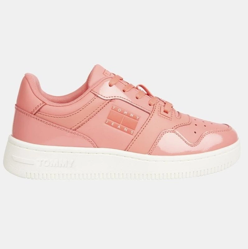Tommy Jeans Zapatillas de mujer tipo basket bajas con logotipo y suela de goma