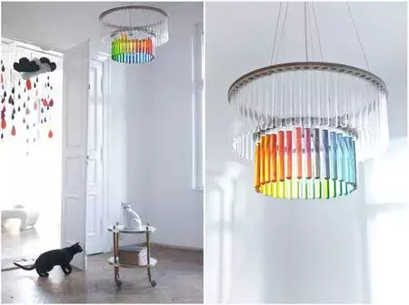 Espectaculares lámparas realizadas con tubos de ensayo