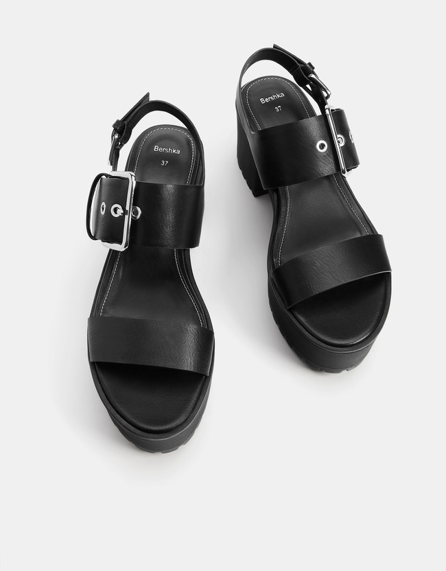 sandalias negro lowcost