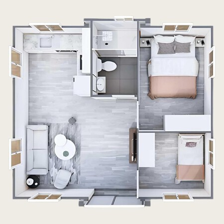 Generic Casa de contenedores expandible de 2 pisos, prefabricada, pequeña, casa de acero, prefabricada, marco de contenedor de acero desmontable para la venta