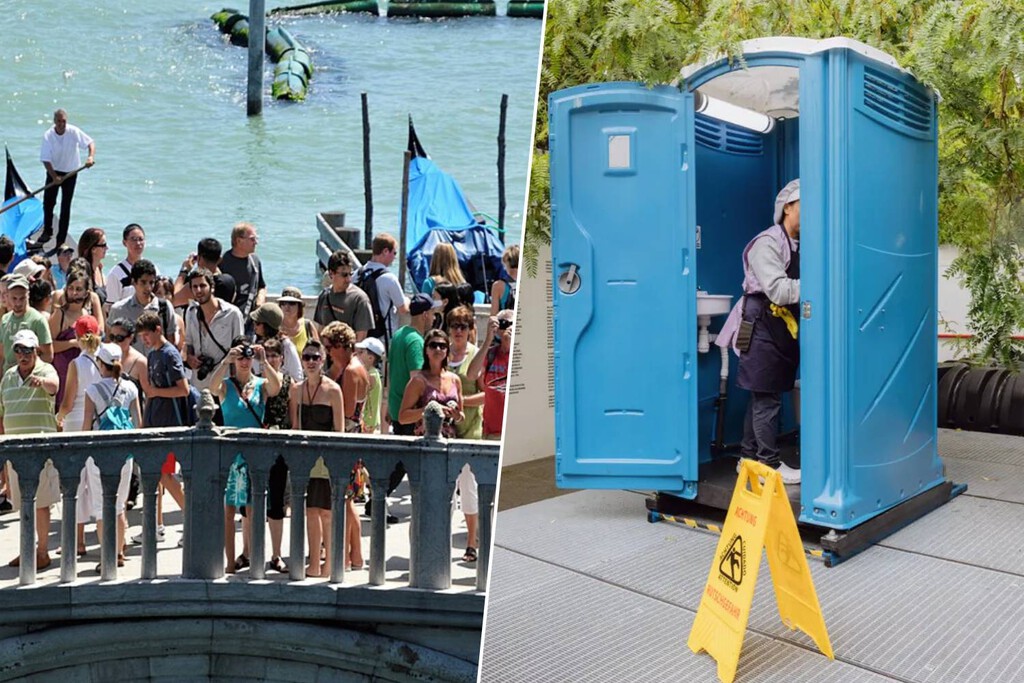 Hordas de turistas han encontrado el espectáculo perfecto de Venecia: literalmente, orinar en el mismo baño