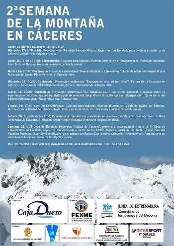 Disfruta gratis de la 'Semana de la montaña' en Cáceres 