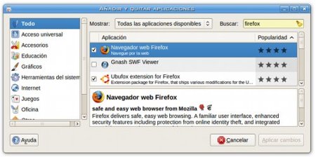 Añadir y quitar programas - Ubuntu