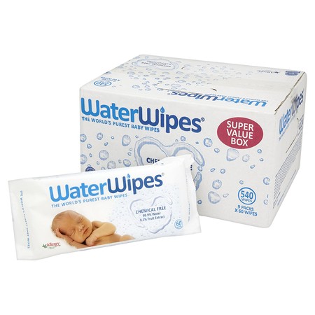Ideal para pieles sensibles: pack de 9 paquetes de toallitas húmedas para bebé WaterWipes por 20,63 euros en Amazon