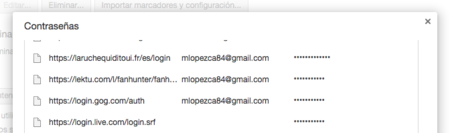 Chrome Contrasenas