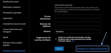 Eliminar Cuenta Instagram Temporalmente 2