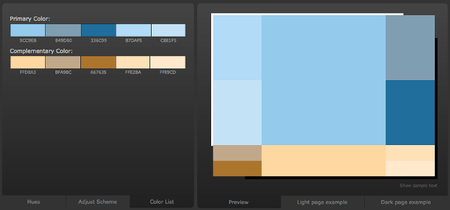 Color Scheme Designer facilita la elección de paleta a los programadores con peor gusto