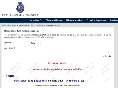 El diccionario de la RAE para aprender ortografía de la lengua española en Internet quiere poner publicidad
