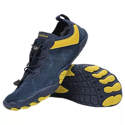 Freiluftkind El Original – Zapatillas Barefoot Antideslizantes Kokoda Azul Oscuro/Talla 47 EU – La Zapatilla Barefoot Aventura – Zapatillas de Running Barefoot