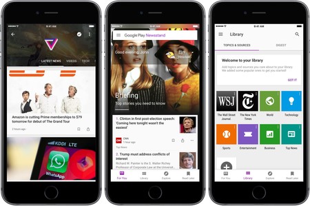 Google Play Newsstand para iOS se rediseña: aprende mediante inteligencia artificial para mostrarte contenido que te interesa