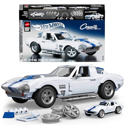 Mattel Brick Shop Hot Wheels Juguete de Construcción Elite '63 Corvette Grand Sport
