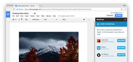 Ahora puedes editar documentos de forma colaborativa en Google Docs y guardarlos directamente en WordPress