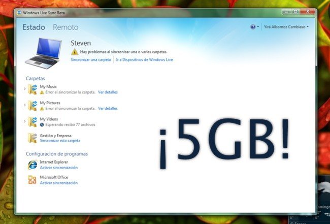 5GB en Live Mesh