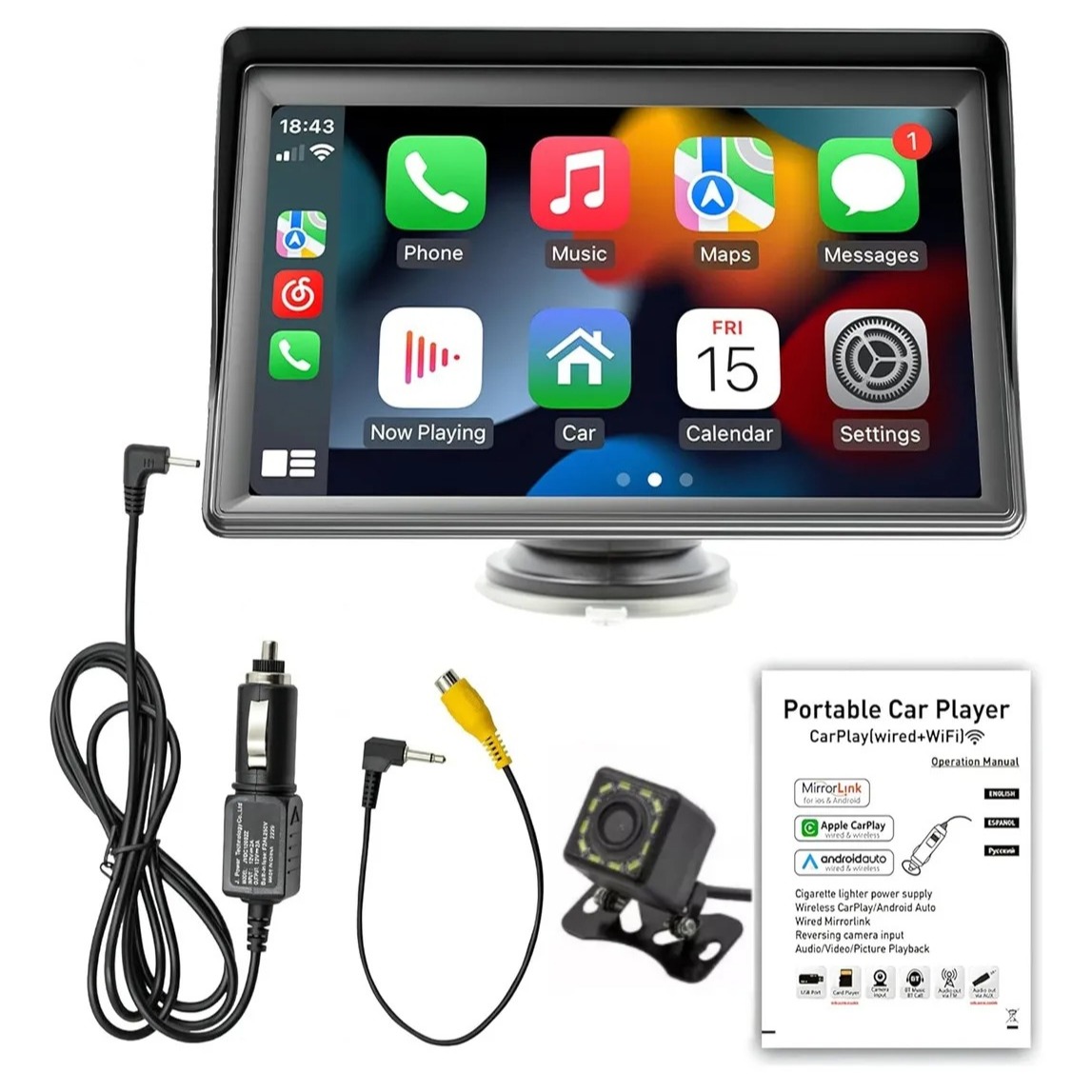 Autoestéreo desmontable de 7 pulgadas